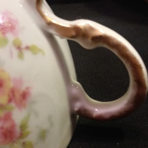 4 Antique Theodore Haviland France Floral Tea Cups - Picture 9 of 15